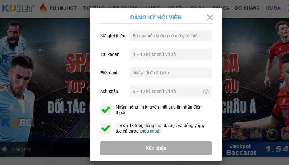 hướng dẫn đăng ký Kubet nhanh chóng
